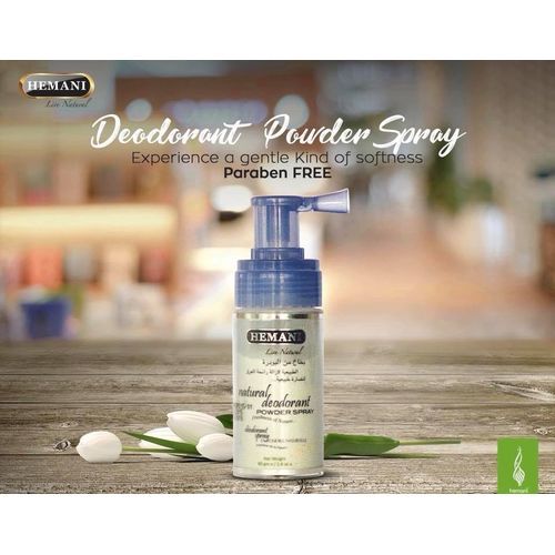 Déodorant spray en poudre anti-transpiration HEMANI 100% NATUREL & EFFICACE