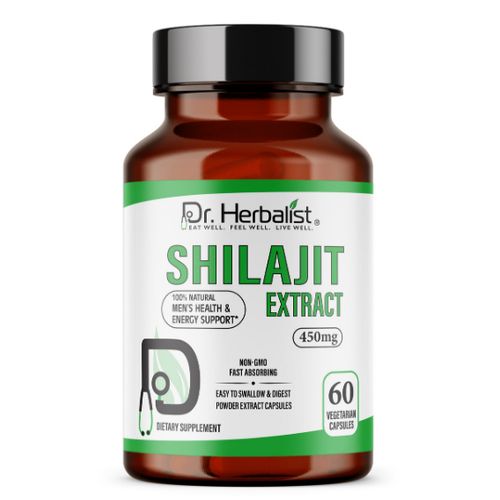 Shilajit 450 mg - Mémoire , Vitalité , Testostérone 60 capsules