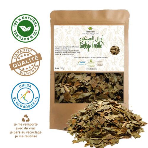 GINKGO BILOBA FEUILLES 500g. Circulation Sanguine - Trouble Cognitifs - Libido