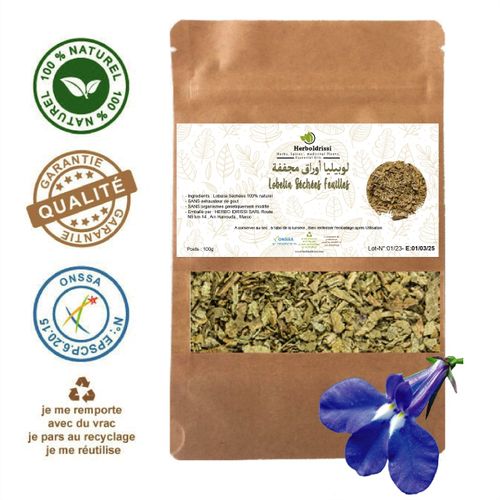Lobelia Séchées Feuilles 100g - Ashtme- Sevrage Tabagique