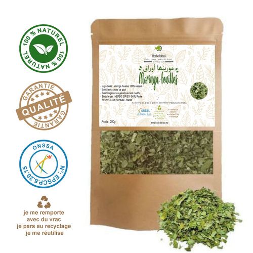 MORINGA Feuilles Naturels 200 g Super-Aliments ,