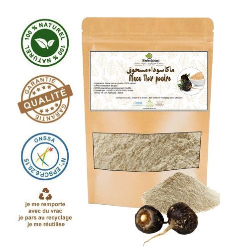 MACA NOIR POUDRE SUPER ALIMENT 100g Libido - Stress - Immunité