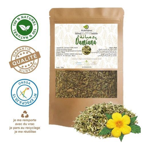 Damiana 150G - ( Turnera diffusa ) Endurance , Libido, Energie