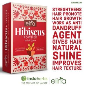 100g Poudre d'Hibiscus Ayurvedique Pour Cheveux, Fortifier les cheveux, Brillance et stimule la pousse.