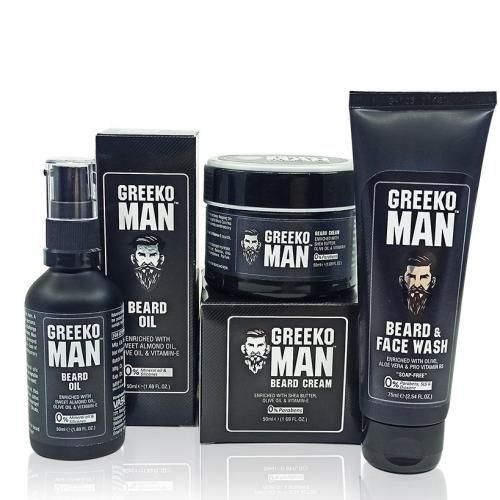 GREEKO MAN PACK SOIN DE BARBE ( Huile + Créme + Lotion )