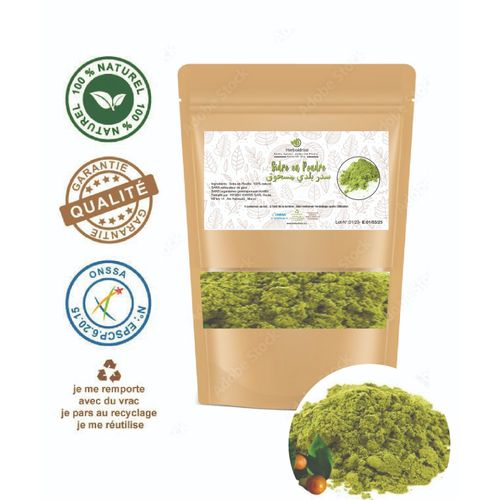 Feuille de Sidr jujubier en Poudre , Cheveux et corps 200g