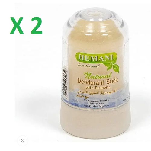 X2 Déodorant Stick au Curcuma Sans aluminium Chloride