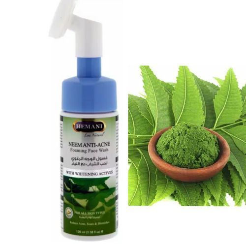Gel Moussant nettoyant visage Anti-Acné a base Neem avec brosse nettoyante 3x1