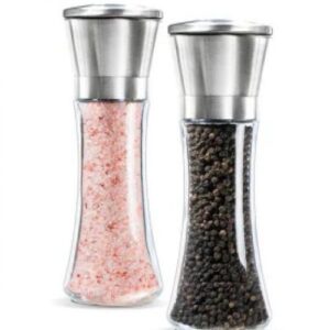 Moulin Manuel Réutilisable ( 200g Sel Himalaya + 200g de Poivre Noir Offert )