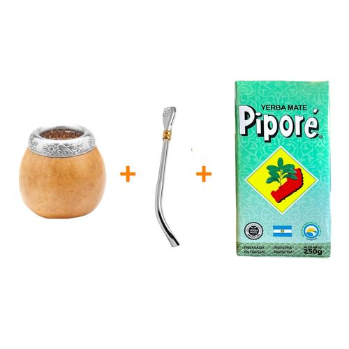 Pack Gourdes et Bombilla + 250g Yerba Maté traditionnelle d'argentine