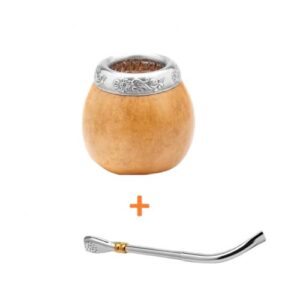 Gourdes de Yerba Maté traditionnelle d'argentine + Bombilla