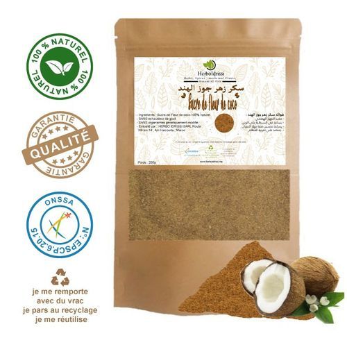 Sucre de Fleur Coco Complet Non Raffiné Bio 1KG