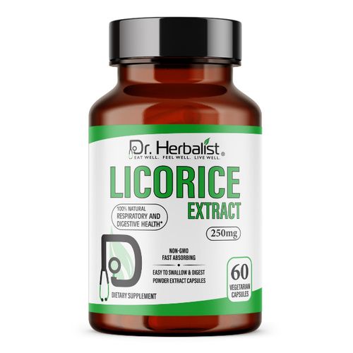 REGLISSE 60 Capsules de 250mg , Respiration - Foie - Digestion