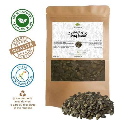 Graines De Courge / Citrouille Secheés Decortiquées, Riches En Magnesium 500g