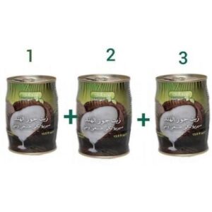 Huile coco 100% bio et naturel / cosmétique et alimentaire / 400 ml x 3