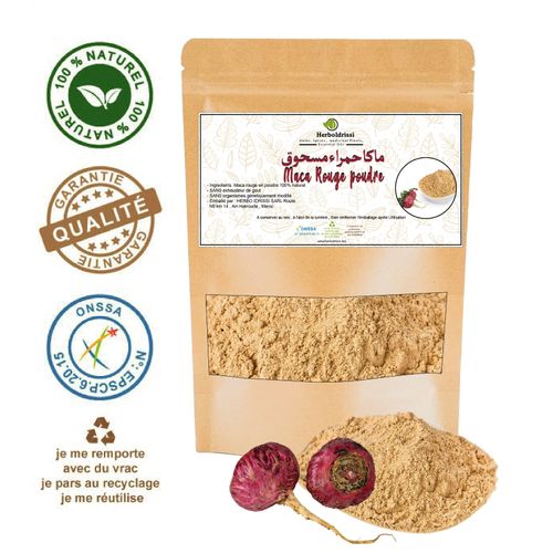 Maca Rouge Poudre 200g , Régulation d'humeur - Insomnie - Prostate
