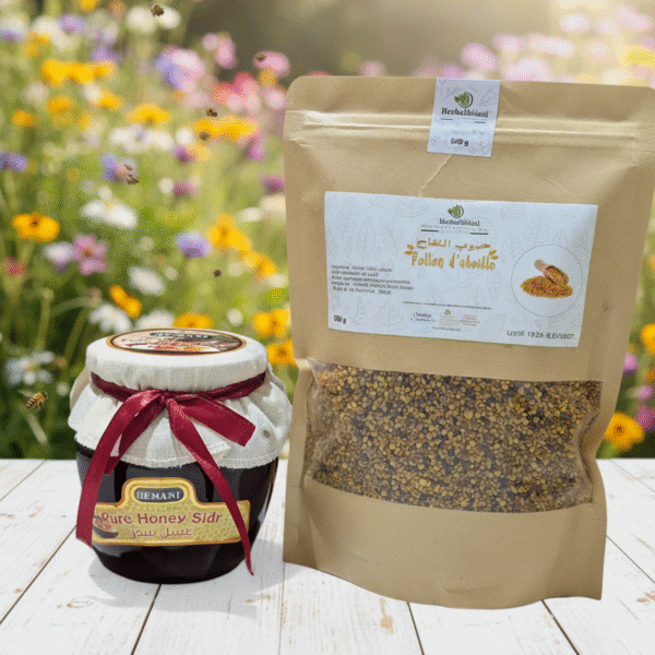 Pack Vital Ruche : Miel de Sidr pur du Pakistan et Pollen d’Abeille naturel