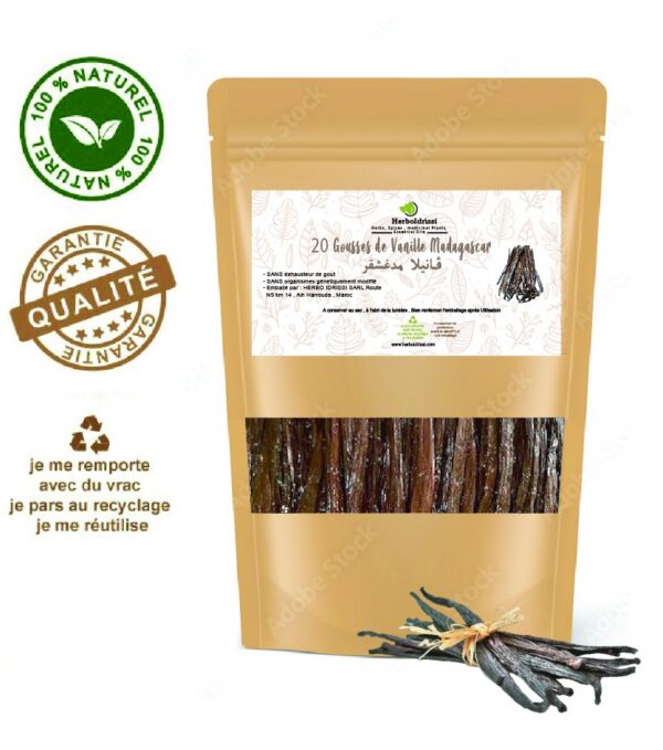 20 Gousses de Vanille Bourbon Madagascar Premium