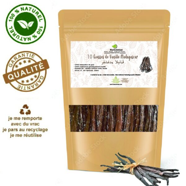 10 Gousses de Vanille Bourbon Madagascar Premium