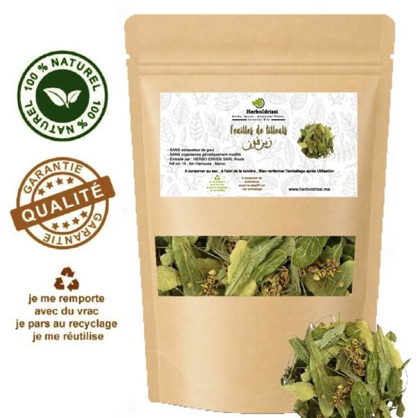 Tilleul Feuilles Séchées Naturelles 200g  – Apaisant - Sommeil - Digestion