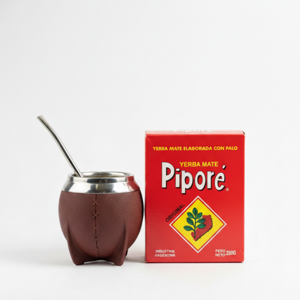 Pack Yerba Maté Piporé + Calebasse Premium & Bombilla – Énergie Naturelle & Endurance – Kit Complet Maté Authentique